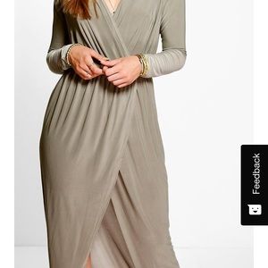 Black wrap maxi dress